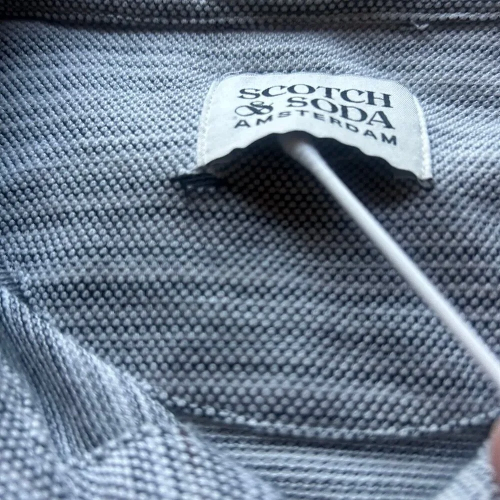 Scotch & Soda Long Sleeve Button Shirt XL Gray - Picture 7 of 10
